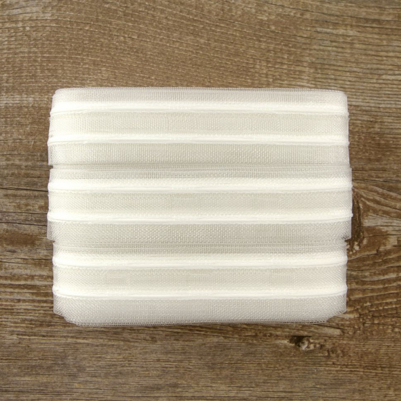 111736_Лента шторная прозрачная, равномерной сборки, 26 мм, нарезка 10 м