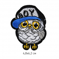 Термоаппликации арт.TBY-2209 Сова в кепке 4,8х6,2см, уп.10шт