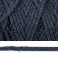 Шнур круглый х/б 08мм с наполнителем цв.2175 джинс уп.50м