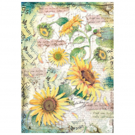 110632_Бумага рисовая мини - формат "Подсолнухи"