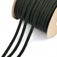 Шнур плоский х/б 08мм 2С210К рис.2842 цв.005 черный уп.50м