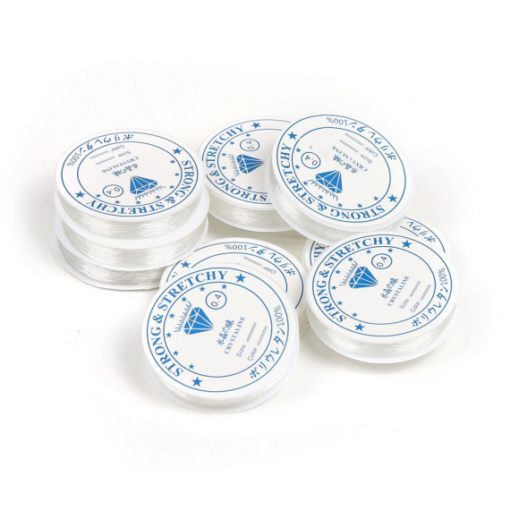 Нить силиконовая арт.ТВ 0215-1012 0,4мм цв.прозрачный рул.30м