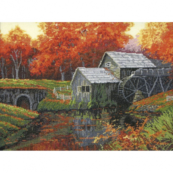 Набор для вышивания CANDAMAR DESIGNS арт.52405 Старый заводик в октябре 40,6 x 30,5 см