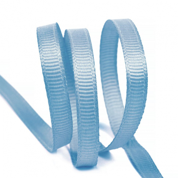 Лента Ideal репсовая в рубчик шир.6мм цв. 332 голубой уп.27,42м