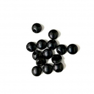 181370_Пуговицы "Мини" круглые на ножке, 10 мм, в упаковке 14 шт, пластик, цвет черный