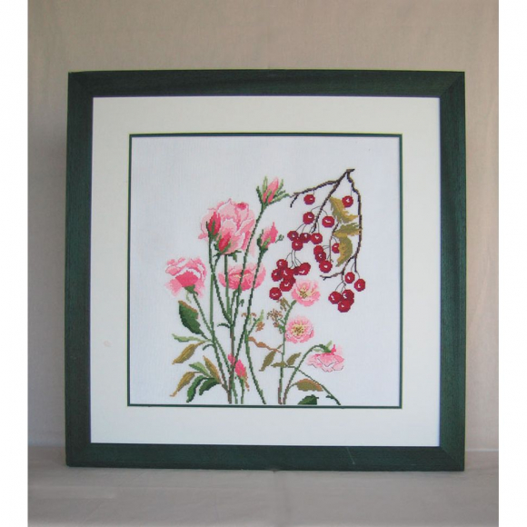 Набор для вышивания OEHLENSCHLAGER арт.60122 Розы и ягоды 55х55 см