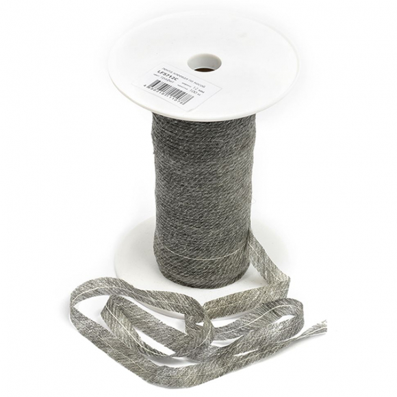 Лента Idealtex нитепрошивная клеевая по косой с нитью 12мм цв.серый арт.5712G рул.100м Лента Idealtex нитепрошивная клеевая по косой с нитью 12мм цв.серый арт.5712G рул.100м