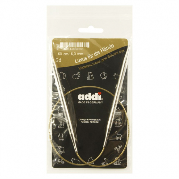 5953_Спицы, круговые, супергладкие, addiClassic №6, 60 см 5953_Спицы, круговые, супергладкие, addiClassic №6, 60 см