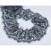 Кружево “реснички” арт.TBY 90002 шир.70мм цв.312 т.серый уп.30м (по 3м)