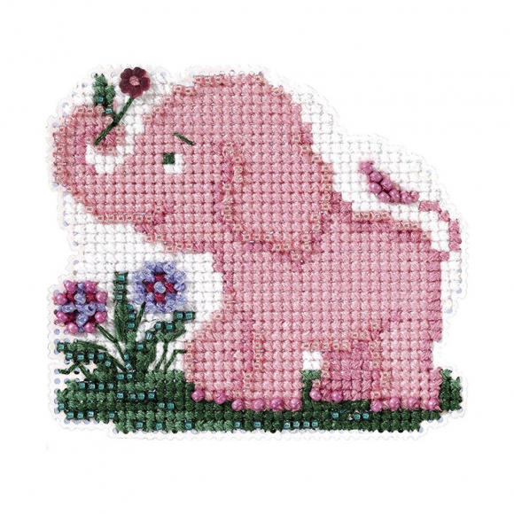 Набор для вышивания бисером MILL HILL Слоник 7х6 см