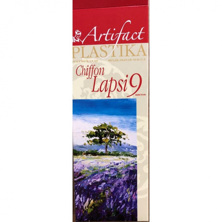 Набор полимерной глины Артефакт-Lapsi CHIFFON арт.АФ.823657/7109-48  9 цветов с блестками х 20 г