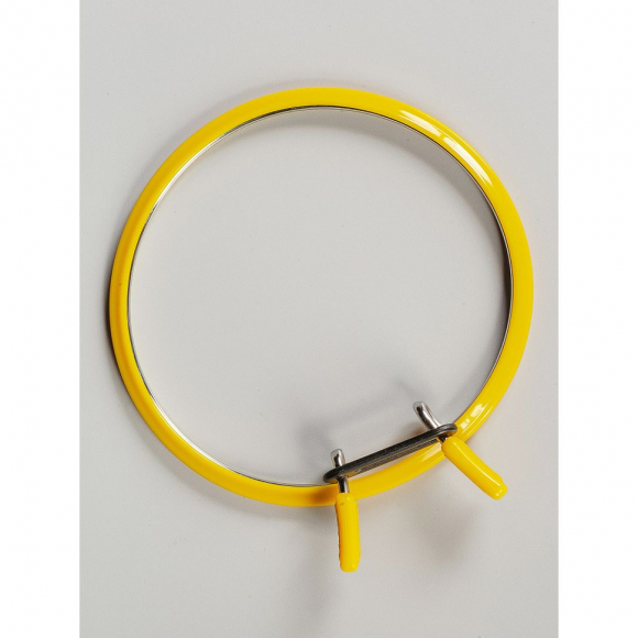 Пяльцы NURGE пружинные для вышивания и штопки, цв. желтый арт.NUR.160-2/1 ?126мм толщина 5
