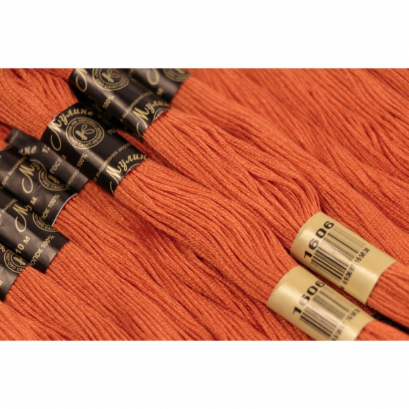 Нитки мулине цв.1606 терракотовый 12х10м С-Пб