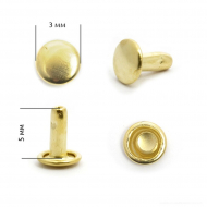 Хольнитены двухсторонние сталь New Star №00 3х3 (5мм) цв. золото уп. 5000шт