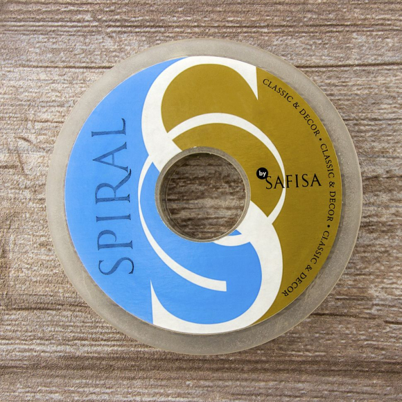 20083_Лента атласная SAFISA с люрексным кантом по краям, 11 мм, 25 м, цвет 56, кремовый