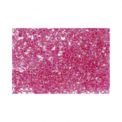 Бисер Япония "TOHO" 11/0  TREASURE №1  1.6 мм 5 х 5 г №0785 розовый/радужный