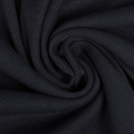 Ткань трикотаж Кашкорсе с лайкрой 400г пенье 60+60см т.синий меланж пач.20-30кг