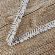 Мерсеризованное хлопковое кружево, 10 мм, цвет светло-голубой