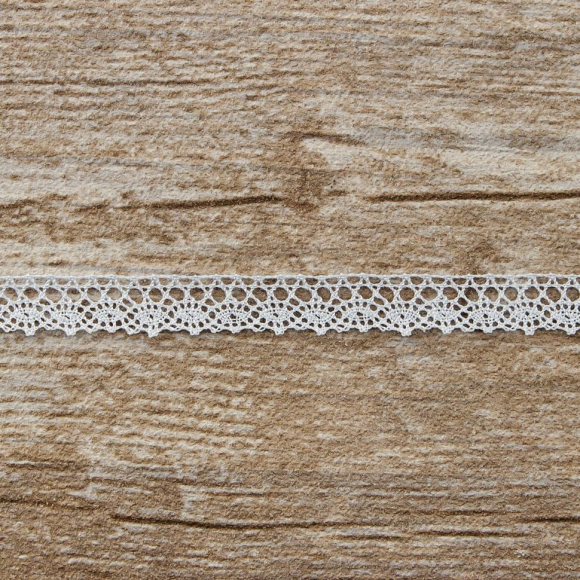 Мерсеризованное хлопковое кружево, 10 мм, цвет светло-голубой