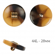 Пуговицы пластик TBY.J.1857 цв.02 коричневый 44L-28мм, на ножке, 100шт