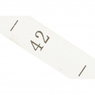 Размерники полиэстер 42 белый 10х25 мм ТВ в рул. 300 шт