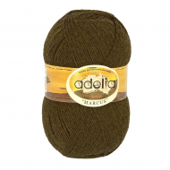 Пряжа ADELIA MARCUS (60% полиэстер, 40% шерсть) 5х100г/375м цв.22 т.хаки