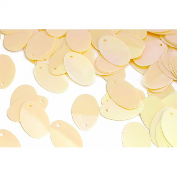 Пайетки россыпью арт.TBY-FLK677 14х29мм цв.020 св.желтый уп.50г