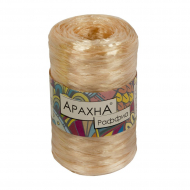 Пряжа ARACHNA Raffia (100% полипропилен) 5х50г/200м цв.04 золотой