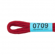 Нитки для вышивания Gamma мулине (0207-0819) 100% хлопок 24 x 8 м цв.0709 т.красный