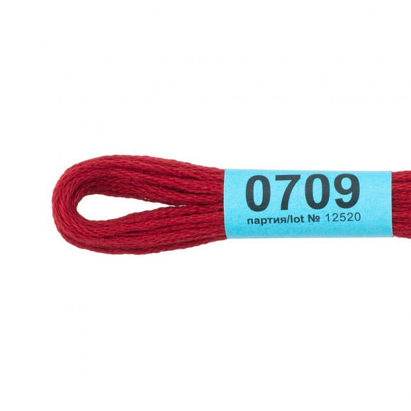 Нитки для вышивания Gamma мулине (0207-0819) 100% хлопок 24 x 8 м цв.0709 т.красный Нитки для вышивания Gamma мулине (0207-0819) 100% хлопок 24 x 8 м цв.0709 т.красный