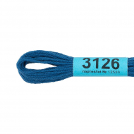 Нитки для вышивания Gamma мулине (3071-3172) 100% хлопок 24 x 8 м цв.3126 синий