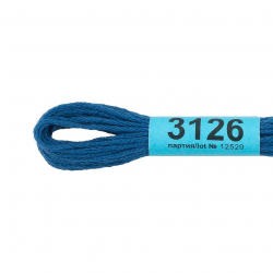 Нитки для вышивания Gamma мулине (3071-3172) 100% хлопок 24 x 8 м цв.3126 синий
