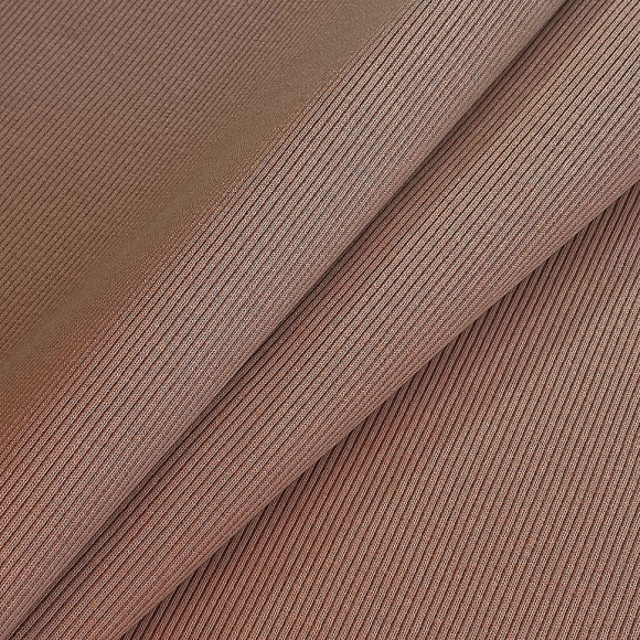 Ткань трикотаж Кашкорсе с лайкрой 350г пенье 60+60см бежевый 15-1214 пач.20-30кг