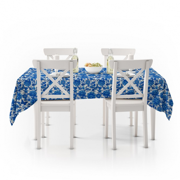 Ткань хлопок Гжель-11128, 125г/м?, 100% хлопок, шир.150см, цв.01 синий рул.42м