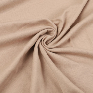 Ткань трикотаж Футер 2х нитка начес хлопок 190г опененд 100+100 какао 15-1309 пач.20-25кг