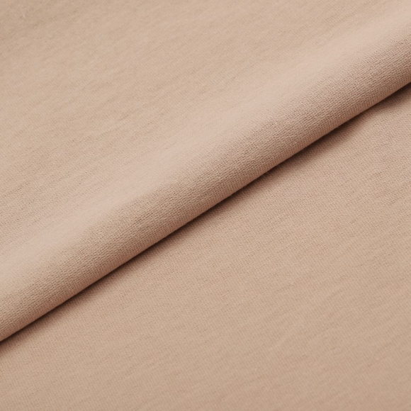 Ткань трикотаж Футер 2х нитка начес хлопок 190г опененд 100+100 какао 15-1309 пач.20-25кг