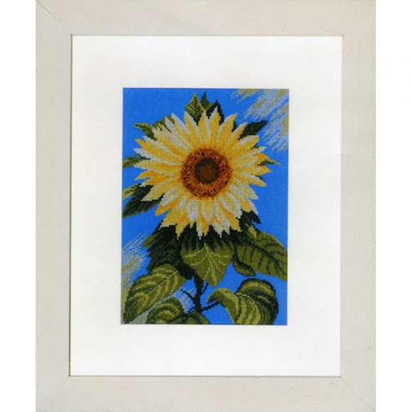 Набор для вышивания LANARTE арт.PN-0008114 Sunflower on Blue 20х28 см Набор для вышивания LANARTE арт.PN-0008114 Sunflower on Blue 20х28 см