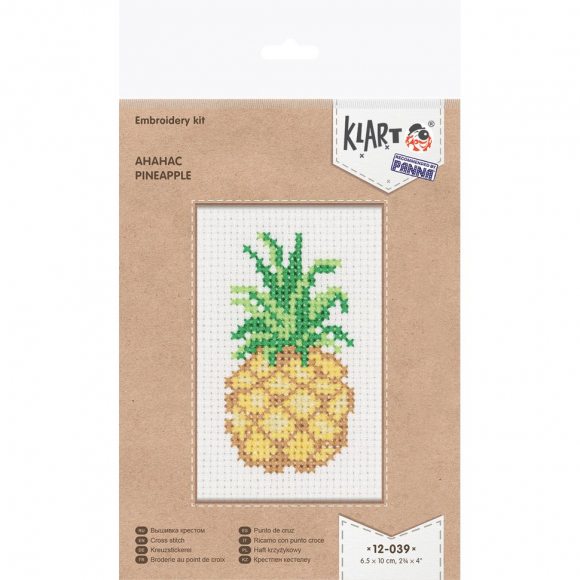 Набор для вышивания KLART арт. 12-039 Ананас 6,5х10 см