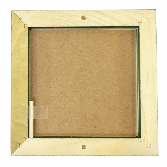 101551_Рамка деревянная цвет зеленый с ручной росписью