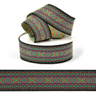 Лента (тесьма) жаккардовая арт.VB.30535V1 шир. 35мм цв.V1 уп.10 м