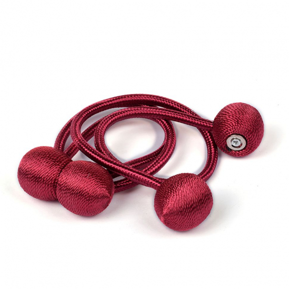 Подхват для штор на магните  TBY-Р1910-03 цв. бордовый 43см уп.2шт