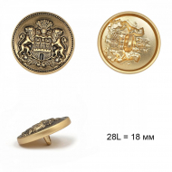 Пуговицы металл TBY.L-XBL34/4 цв.оld серебро 28L = 18 мм, на ножке, 50шт