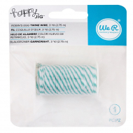 192234_Проволока в обмотке, двухцветная, цвет тиффани/белый