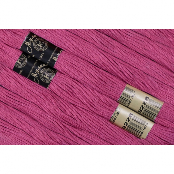 Нитки мулине цв.9228 ярк.малиновый 12х10м С-Пб