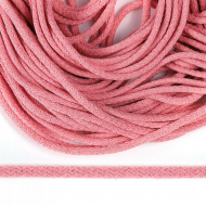 Шнур круглый х/б 05мм с наполнителем цв.010 розовый уп.100 м
