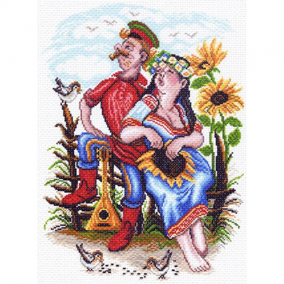 Рисунок на канве МАТРЕНИН ПОСАД арт.37х49 - 1551 Двое на околице Рисунок на канве МАТРЕНИН ПОСАД арт.37х49 - 1551 Двое на околице