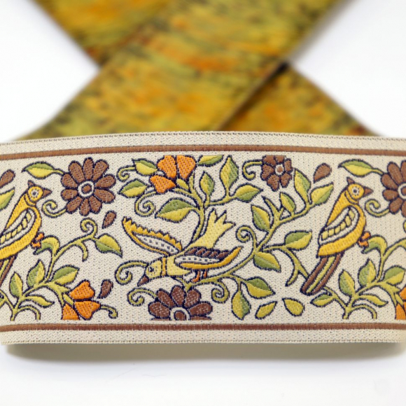 180009_Лента из тканого жаккарда SAFISA, 50 мм, 15 м, цвет 01 180009_Лента из тканого жаккарда SAFISA, 50 мм, 15 м, цвет 01