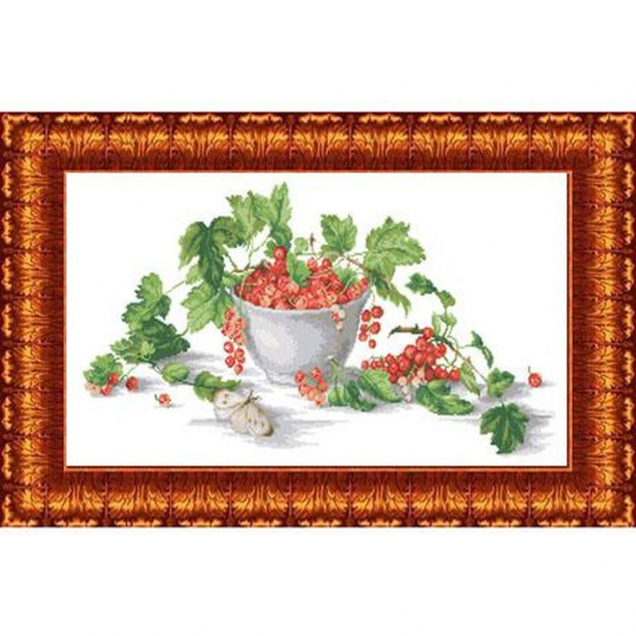 Рисунок на ткани КАРОЛИНКА арт. КБЦ-1001 Красная смородина 36х71 см