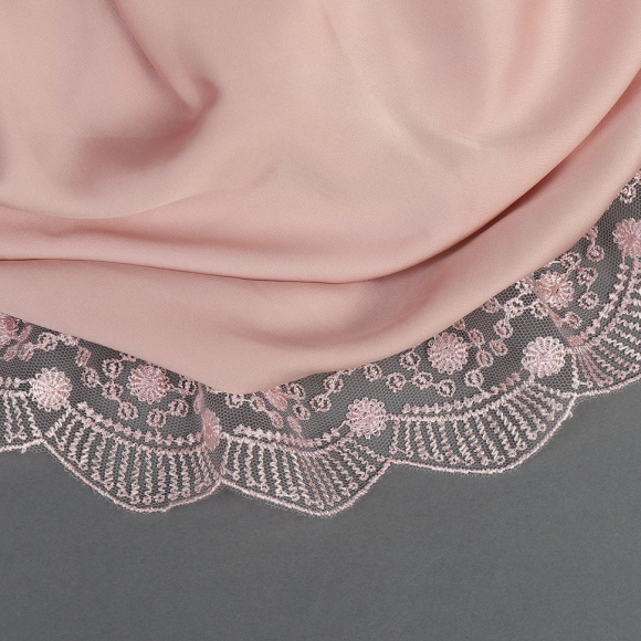 Кружево на жесткой сетке Exclusive арт.TBY J2052W-2 шир.55мм цв.R1815 розовый уп.13,71м