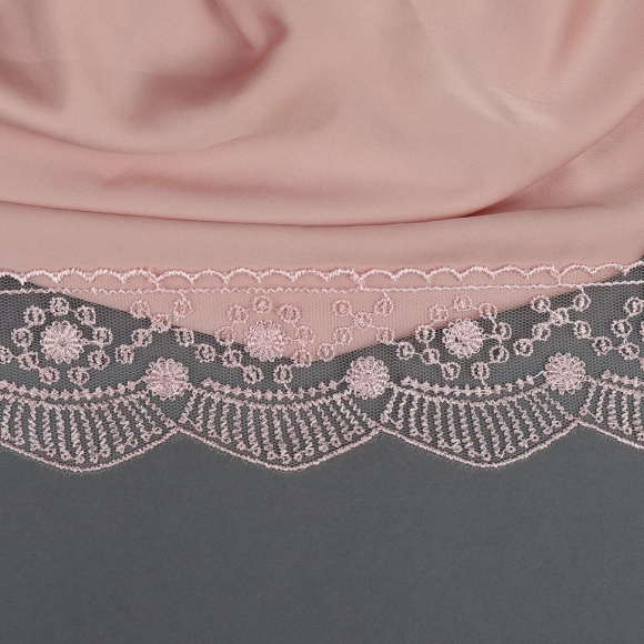 Кружево на жесткой сетке Exclusive арт.TBY J2052W-2 шир.55мм цв.R1815 розовый уп.13,71м